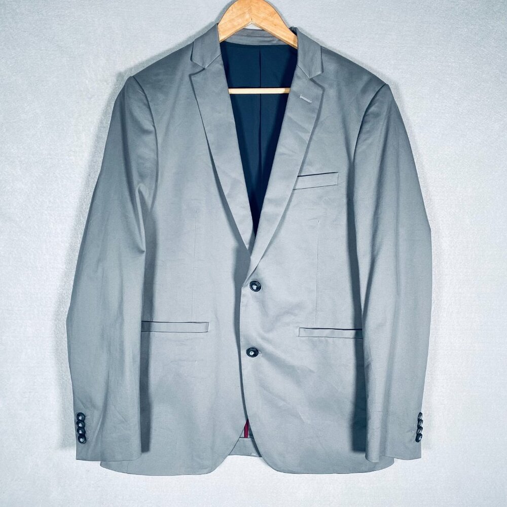 Fairlane & Sons Seersucker Blazer Mens 38R Gray Cotton Blend Sport Coat Jacket